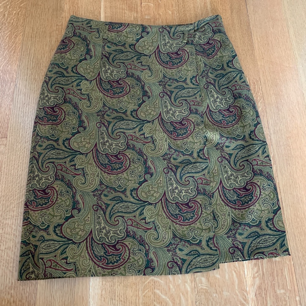 VINTAGE Jones New York Country Paisley Skirt Sz 14